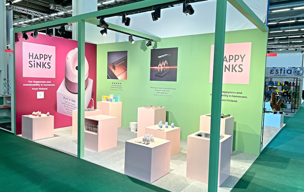 Carbon neutral exhibition stand at Ambiente built by Messeforum Oy